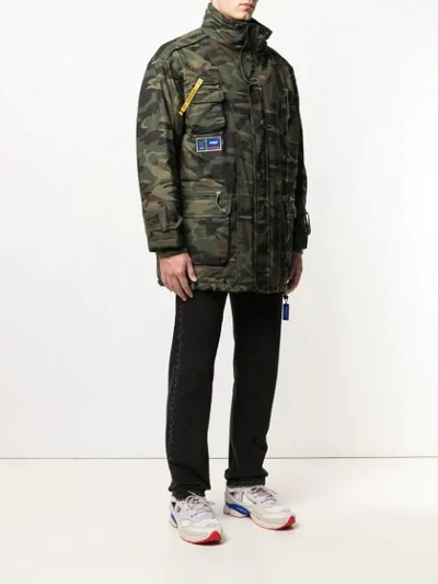 Ader Error Camouflage Print Jacket In Green