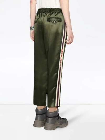 Shop Gucci Stripe In Green