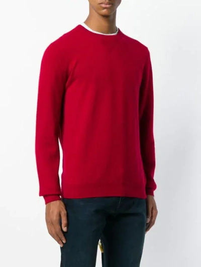 Shop Laneus Crew Neck Sweater - Red