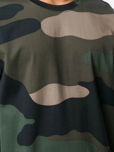 Shop Valentino Camouflage Print T In Green