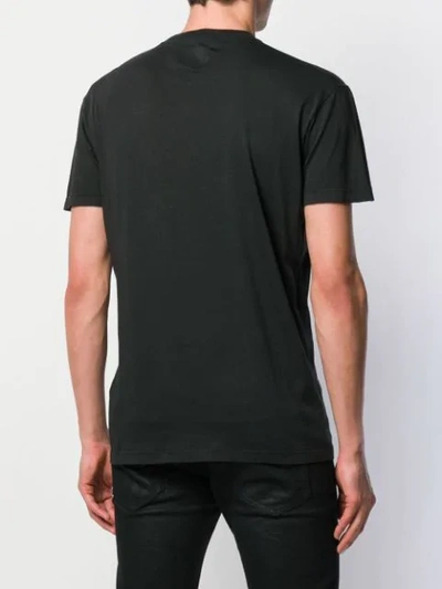 Shop Dsquared2 Logo Slogan Print T-shirt In Black