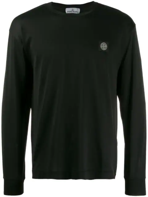 stone island embroidered sweatshirt