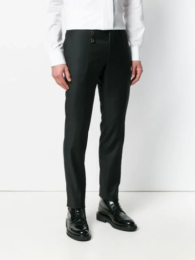 Shop Incotex Straight Leg Trousers In Black