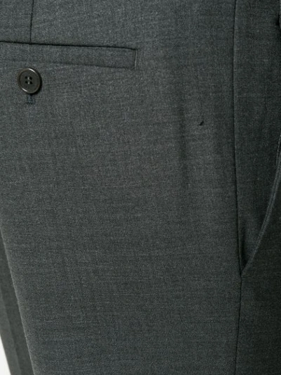 Shop Neil Barrett Zip-detail Trousers In Grey
