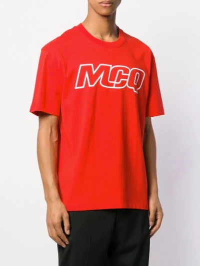Shop Mcq By Alexander Mcqueen Logo Print T In Red