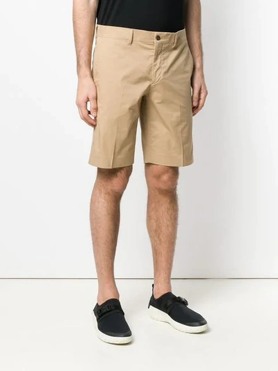 Shop Prada Chino Shorts In Neutrals
