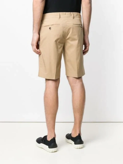Shop Prada Chino Shorts In Neutrals