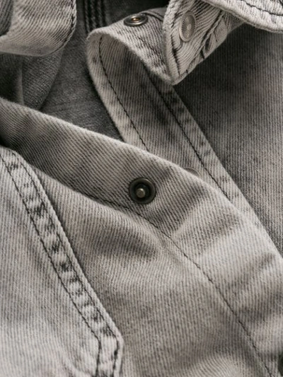 Shop Diesel Treated Denim Shirt In Grey