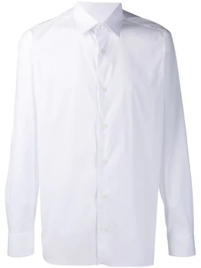 Shop Z Zegna Classic Collared Shirt In White