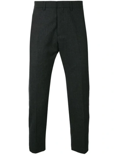 Shop Ami Alexandre Mattiussi Cropped Trousers In Grey