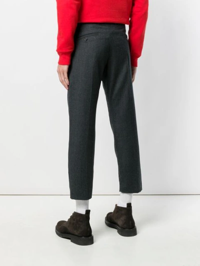 Shop Ami Alexandre Mattiussi Cropped Trousers In Grey