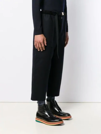 Shop Sacai Classic Cropped Trousers In Black