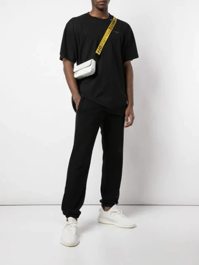 Shop Off-white Geometric Arrow Unfinished S/s T-shirt In Black