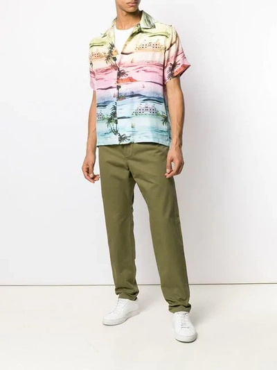 Apc Chino Trousers In Green