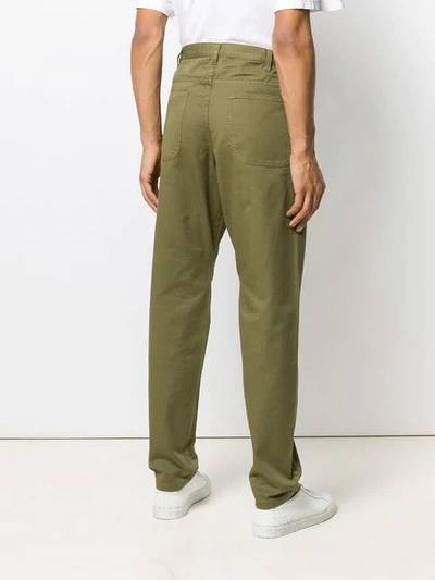 Apc Chino Trousers In Green
