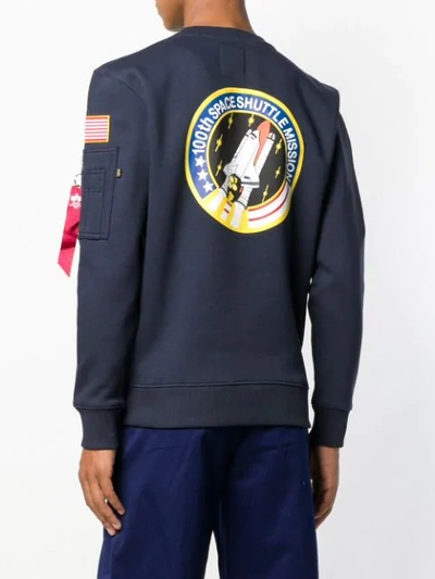 Alpha Industries Crew Neck Sweatshirt In Blue