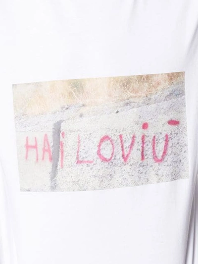 Shop Msgm Photographic Print T In White