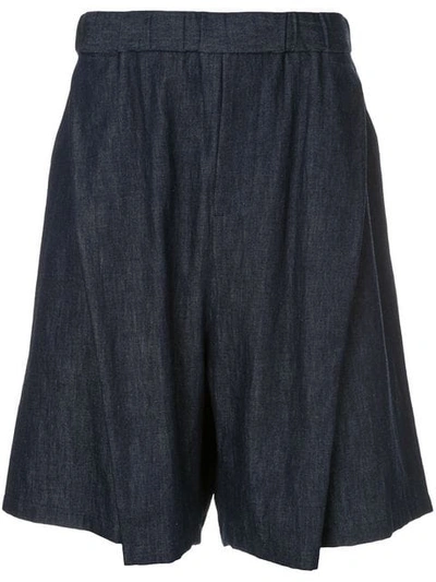 Shop Yoshiokubo Oversized Shorts In Blue