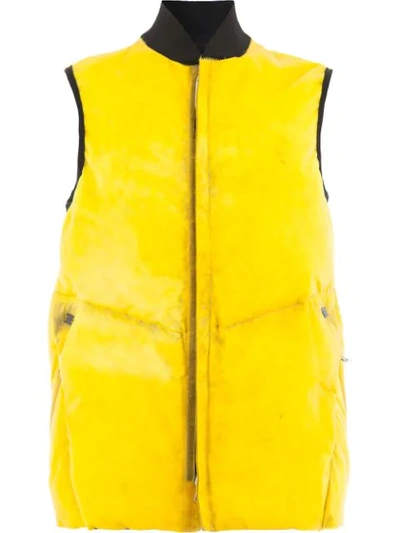 Shop Isaac Sellam Experience Puffer Gilet In Yellow