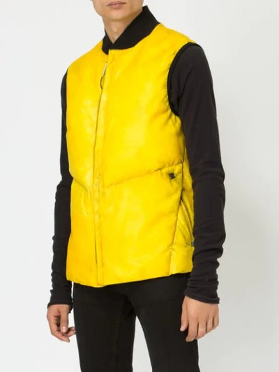 Shop Isaac Sellam Experience Puffer Gilet In Yellow