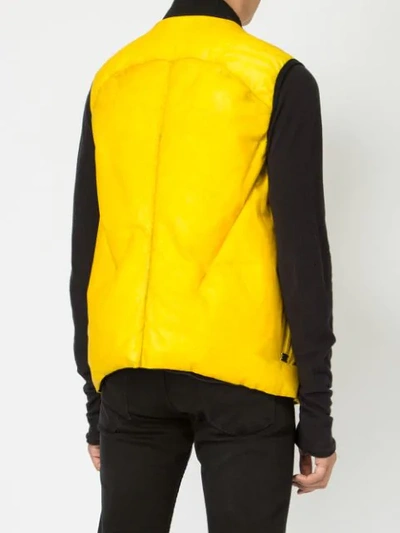 Shop Isaac Sellam Experience Puffer Gilet In Yellow