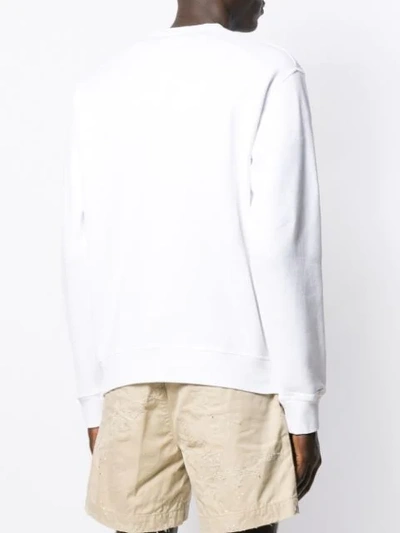 Dsquared2 Logo Sweatshirt In White