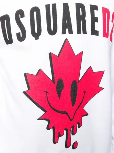 Dsquared2 Logo Sweatshirt In White