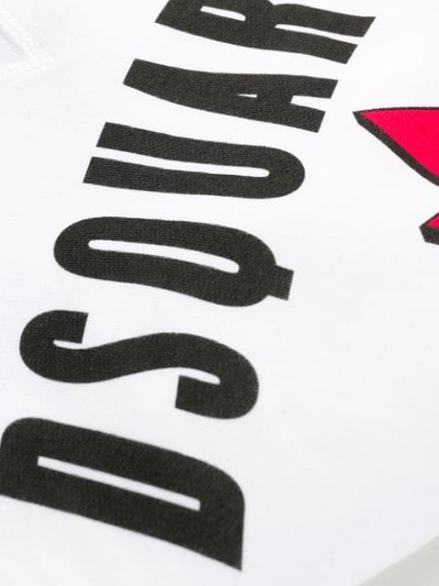 Dsquared2 Logo Sweatshirt In White