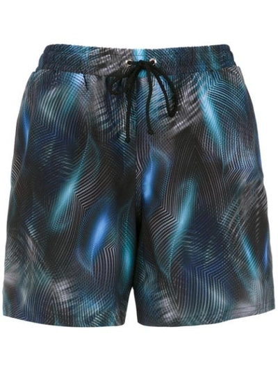 Shop Lygia & Nanny Printed Gil Swim Shorts In Blue