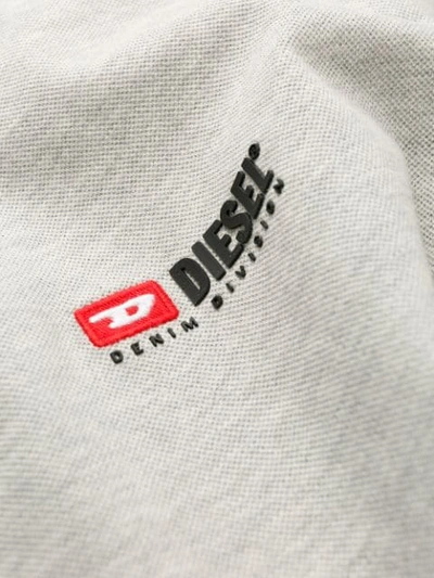 Shop Diesel T-weet-div Polo Shirt In Grey