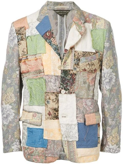 Pre-owned Comme Des Garçons Tapestry Patchwork Blazer In Multicolour