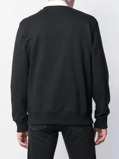 Shop Helmut Lang Logo Print Sweatshirt In Black