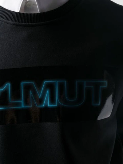 Shop Helmut Lang Logo Print Sweatshirt In Black