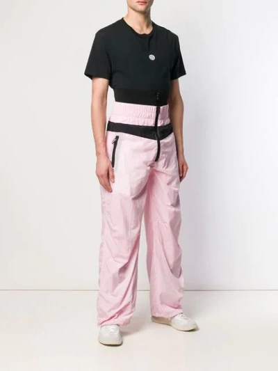 Shop Colmar A.g.e. By Shayne Oliver Elasticated Wide-leg Trousers In Pink