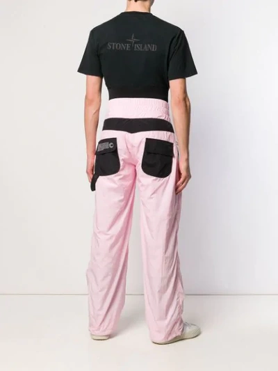 Shop Colmar A.g.e. By Shayne Oliver Elasticated Wide-leg Trousers In Pink