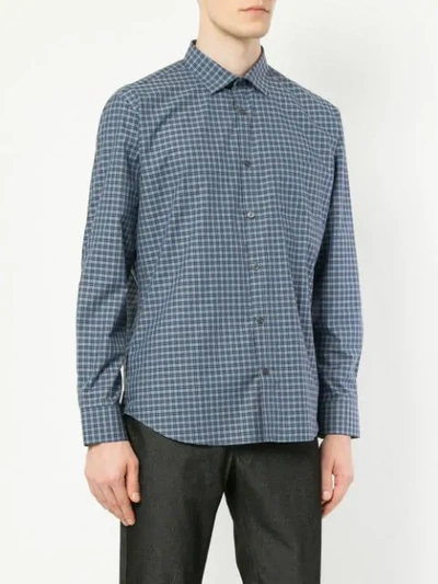 Shop D'urban Checkered Shirt In Blue