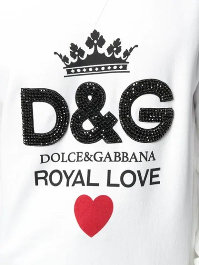 Shop Dolce & Gabbana Logo Print Sweatshirt In White