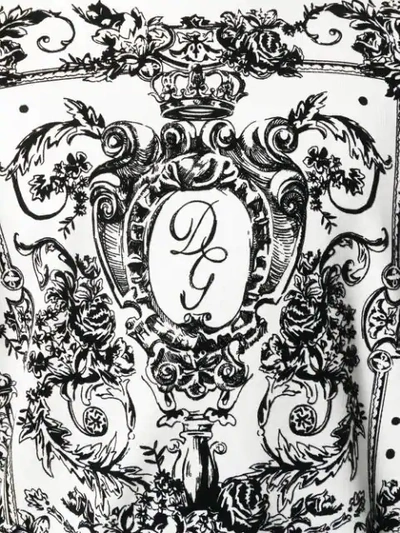 Shop Dolce & Gabbana Floccato Logo Pullover In White ,black