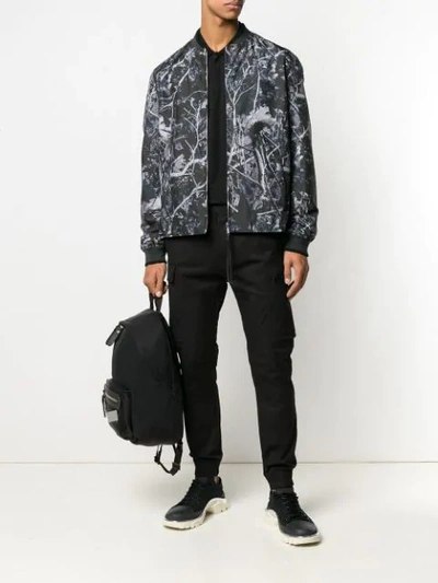 Shop Lanvin Bomberjacke Mit Print In Black