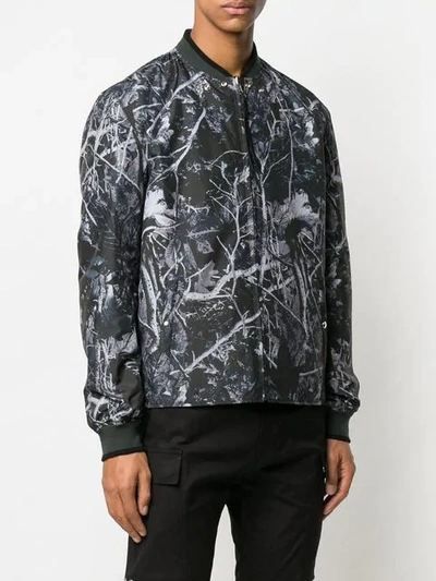 Shop Lanvin Bomberjacke Mit Print In Black