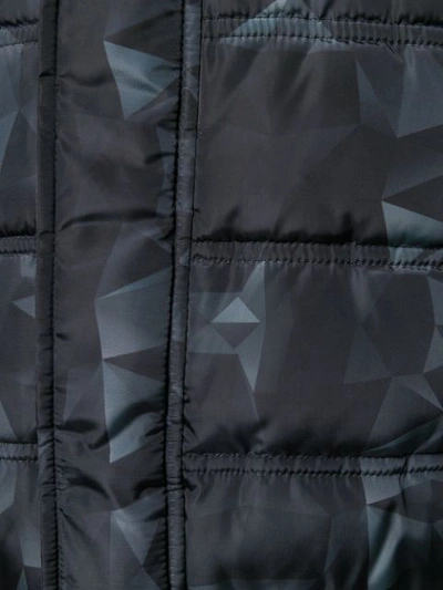 Shop Frankie Morello Geometric Padded Jacket - Black