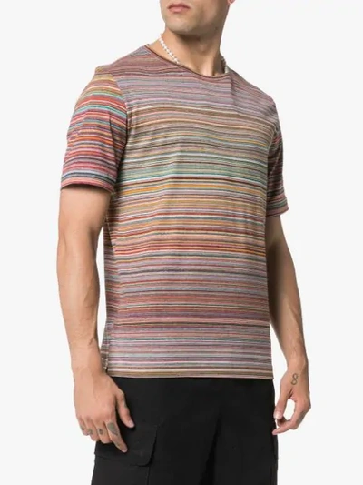 Shop Missoni Striped T-shirt In Orange