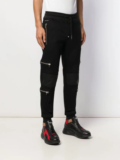 Shop Philipp Plein Zipped Pocket Track Pants In Black