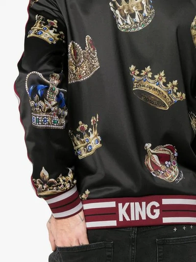 Shop Dolce & Gabbana Crowns Track Jacket In Black