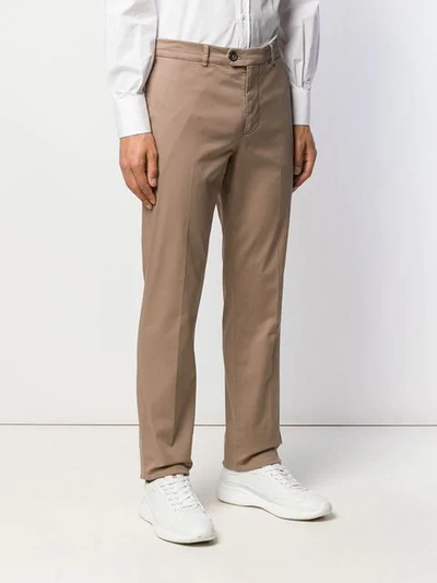 Shop Brunello Cucinelli Straight-fit Trousers In Neutrals