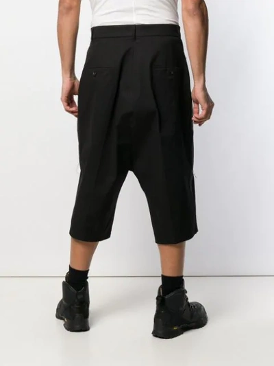 Shop Rick Owens Dropped-crotch Shorts In Black