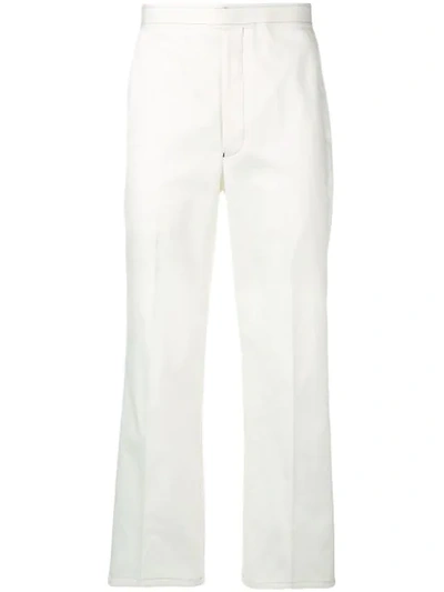 Shop Thom Browne Patch Pocket Straight Leg Chino In 100 White