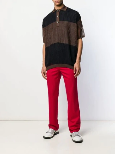 Shop Raf Simons Tailored Trousers In Red