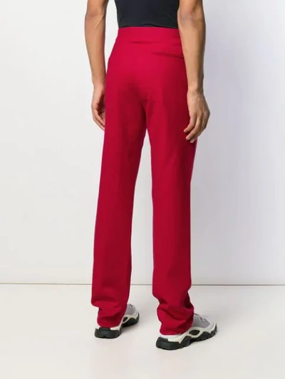 Shop Raf Simons Tailored Trousers In Red