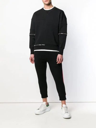 Shop Alexander Mcqueen Zips Sweatshirt In Black